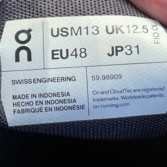 On Cloud 5 Glacier White 59.98909 Men's Running Shoe Size 13 Good Used Condition - Picture 8 of 8